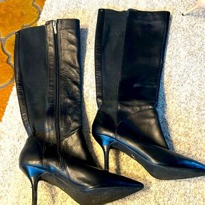 Knee high black boots- ~2.5 heel